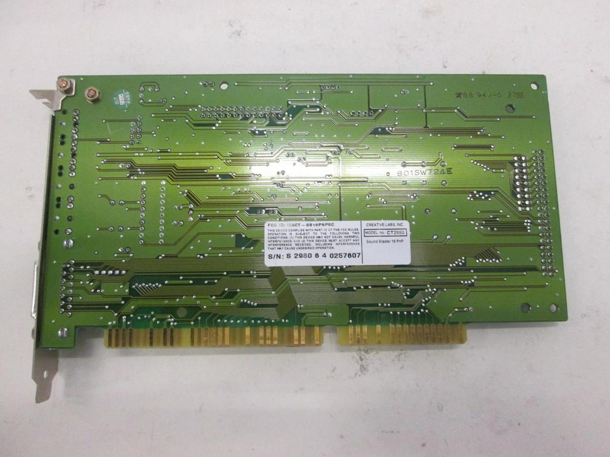 Used Creative Labs, CT2980, Sound Blaster Audio Card, Used