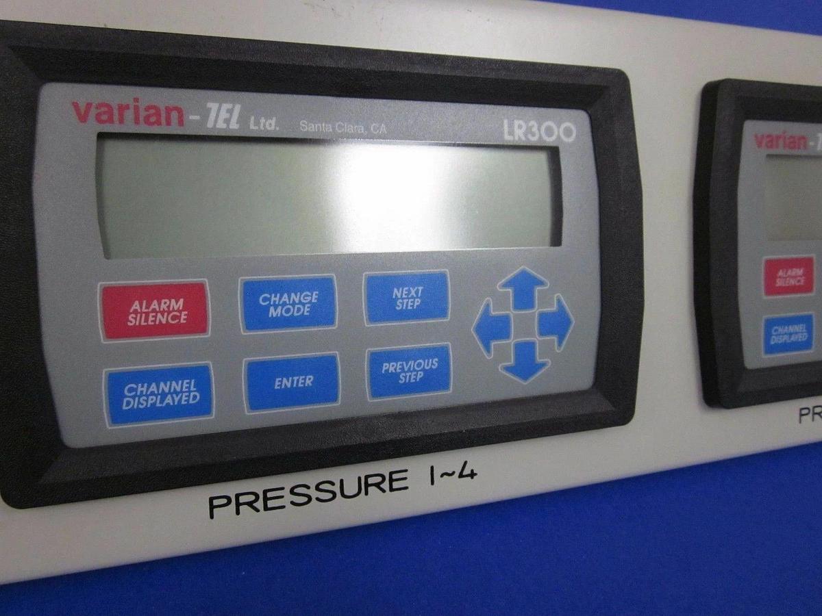 Used Varian LR300 Control Panel - 2 Pressure Controllers and 6 CMI Modutec Meters