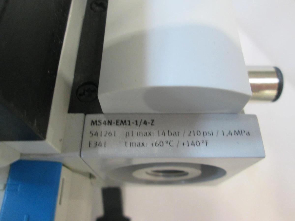 Used Festo, MS4-LFR-1/4 Filter Regulator Assy w/ M54N-EM1 Filter, Used
