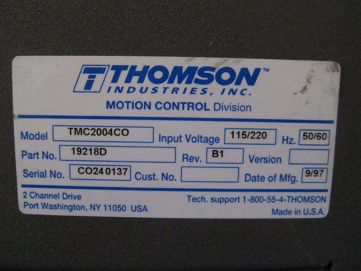 Used Thomson TMC-2000 Motion Controller TMC2004CO, Used