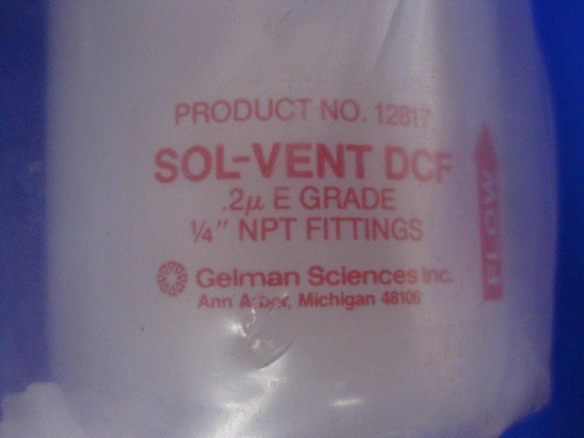 Gelman Sciences 12817 SOL-VENT DCF Filter Capsule, New Lot of 2