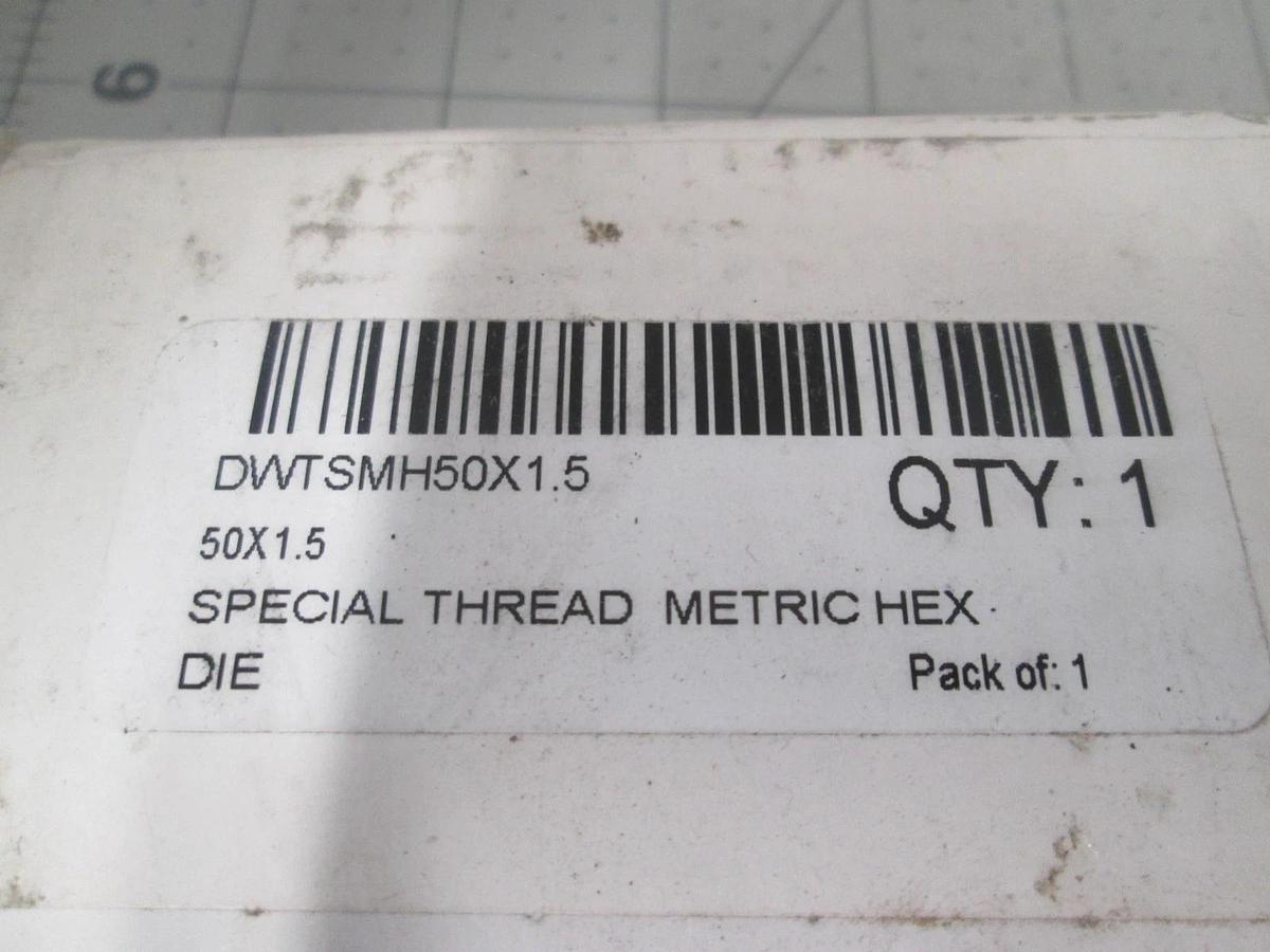 Drill America, DWTSMH50X1.5, Special Thread Metric Hex Die, New