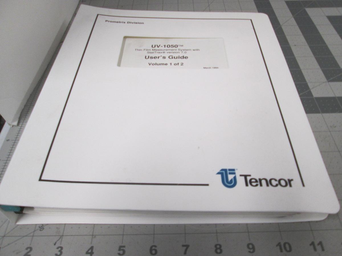 Used Tencor, Prometrix, UV-1050, Volume 1 User's Guide for StatTrax Version 7.0, Used
