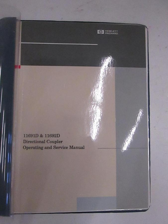 Used HP 11691D and 11692D Directional Coupler Operating and Service Manual, Used