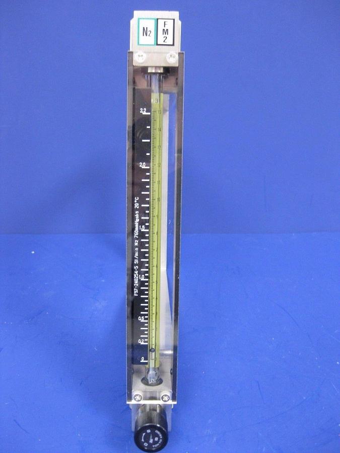 Used Tokyo Keiso F97-240254-5 Purge Meter, 0-2.2 Sl/Min N2 with Valve
