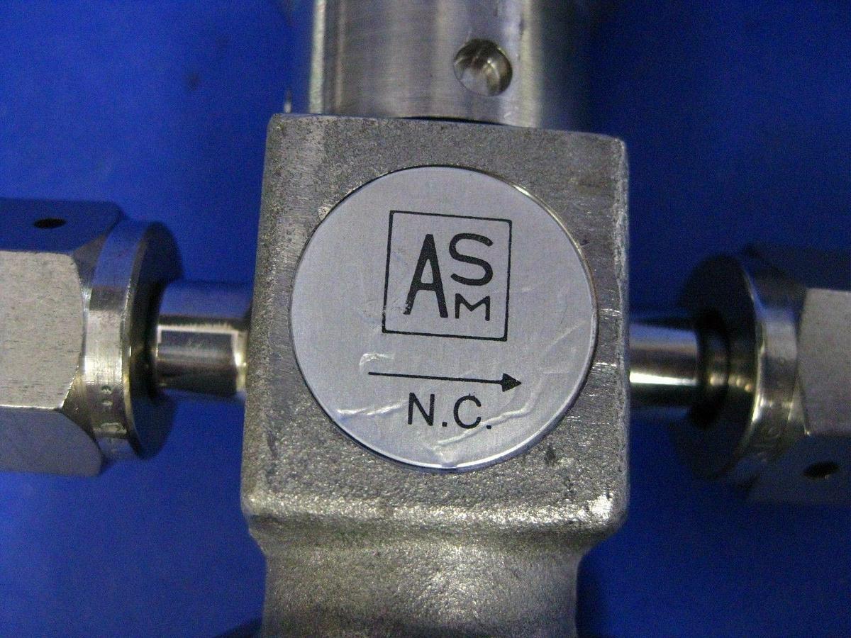 Used ASM Pneumatic, NC, Test Helium Valve, 3x10(-9) atm.cm3/sec - LOT of 2, Used