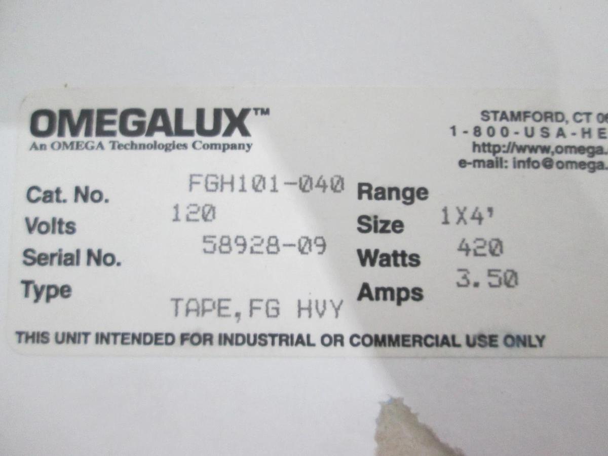 Omega, FGH101-040, Tape, FG Heavy, 120V, 420W, 3.5A, New