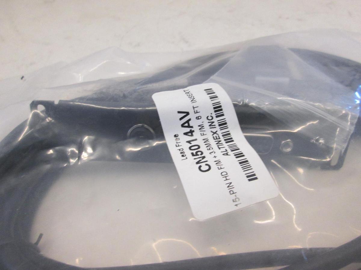 Used Altinex, CN5014AV, 15-Pin HD F/M + 3.5MM F/M, 6Ft Insert Plate, New