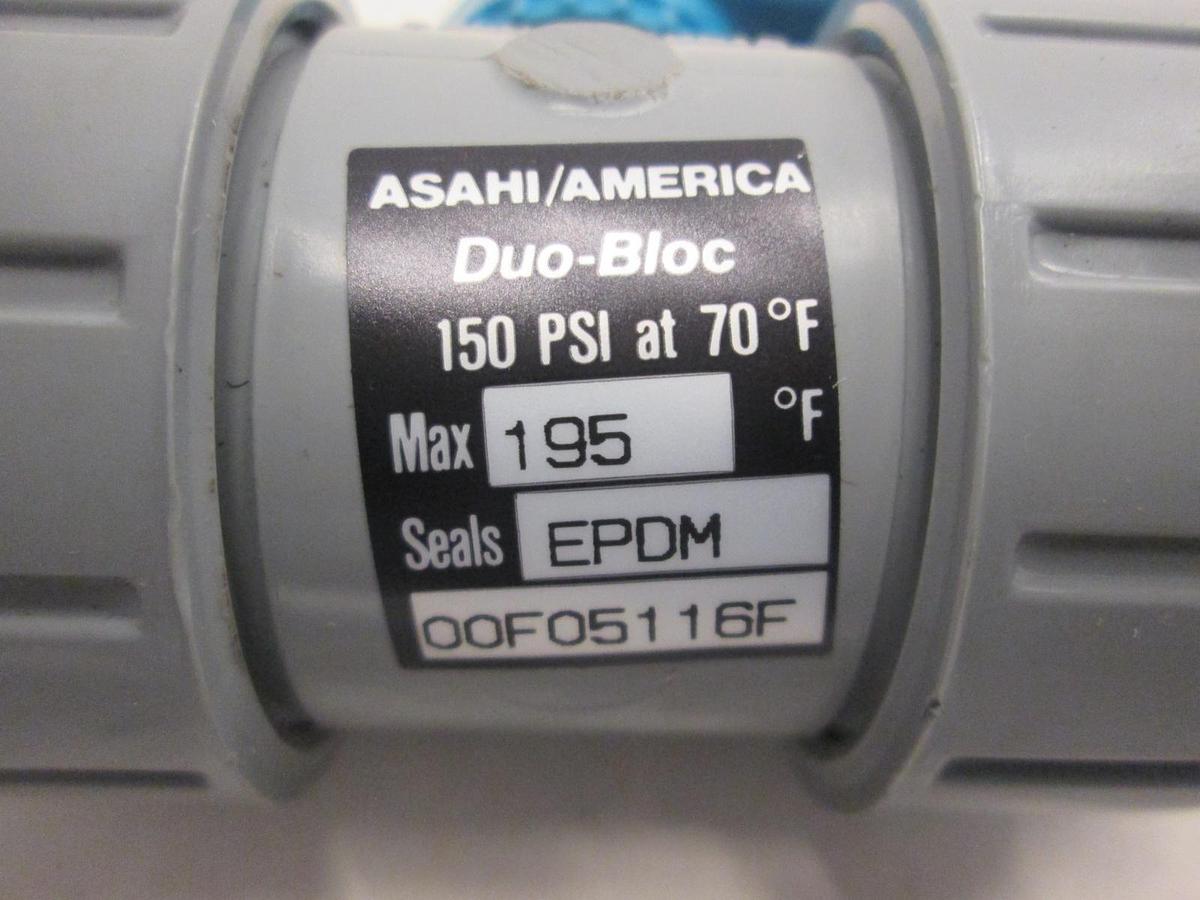 Asahi/America, Duo-Bloc, Ball Valve, 150PSI, EPDMSeals, 00F05116F, Used