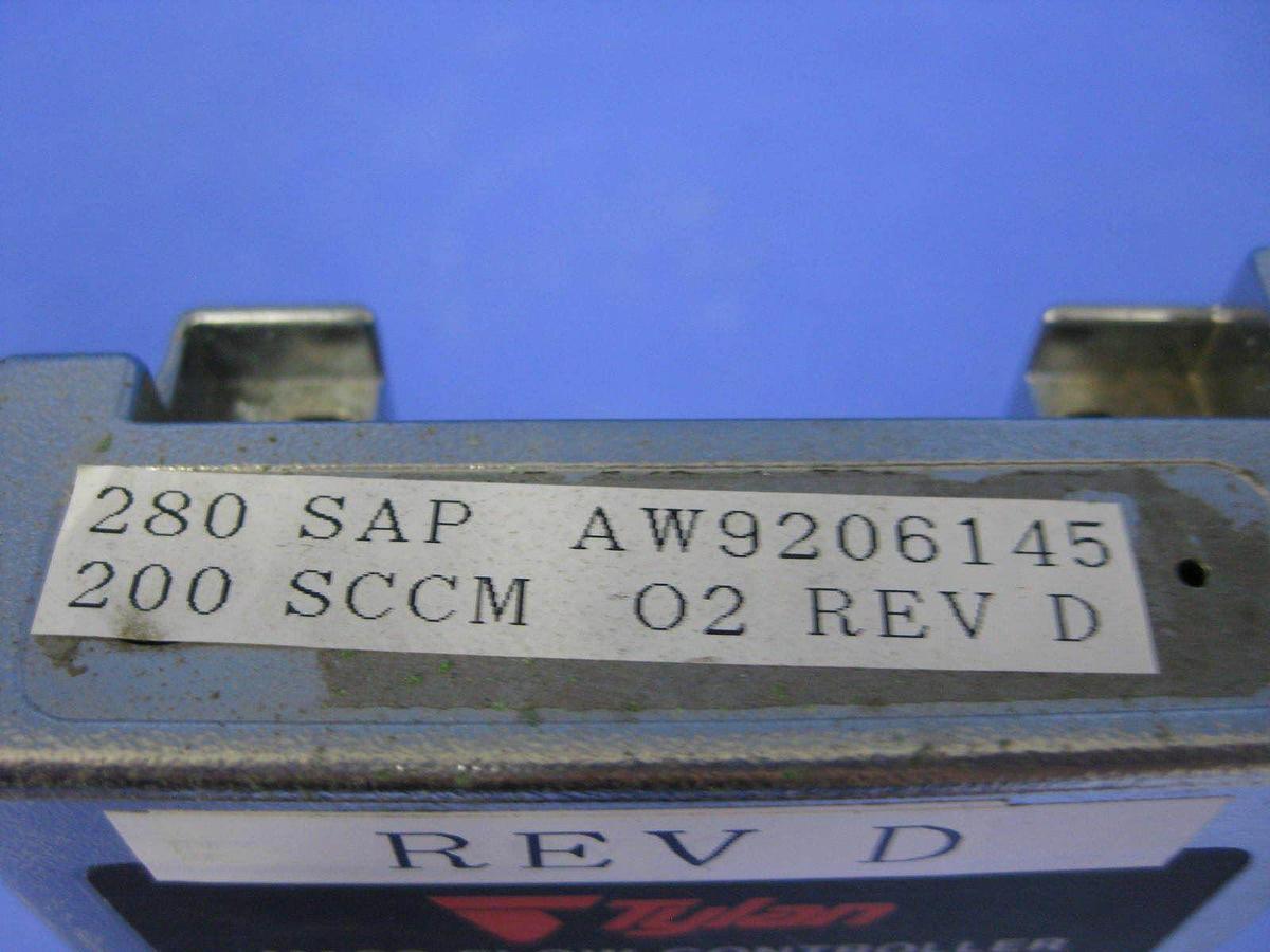 Used Tylan FC-280S-P Mass Flow Controller, 200 SCCM, O2, 1/4" MVCR, Used
