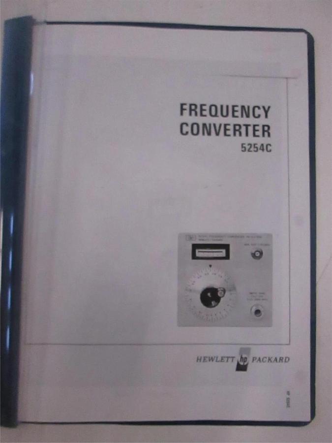 Used HP 5254C Frequency Converter Operating Manual, Used