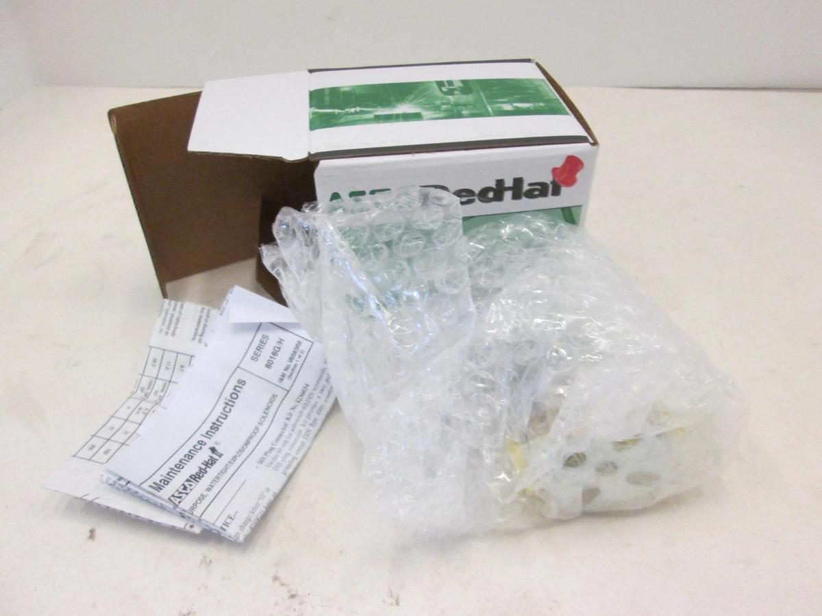 Asco Red Hat, 2 Way Solenoid Valve, 6W, 120VAC, 9/32", 27 PSI, OFSF8262G090, New