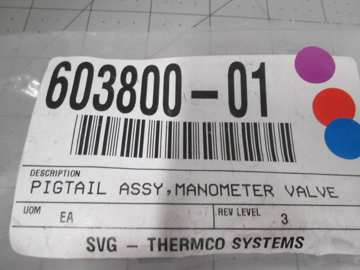 SPT Micro, 603800-01, Manometer Valve, Pigtail Assy, Used