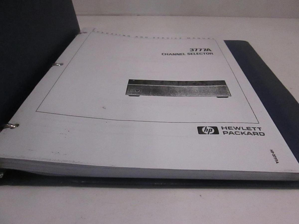 Used HP 3777A Channel Selector Operating and Service Manual, Used