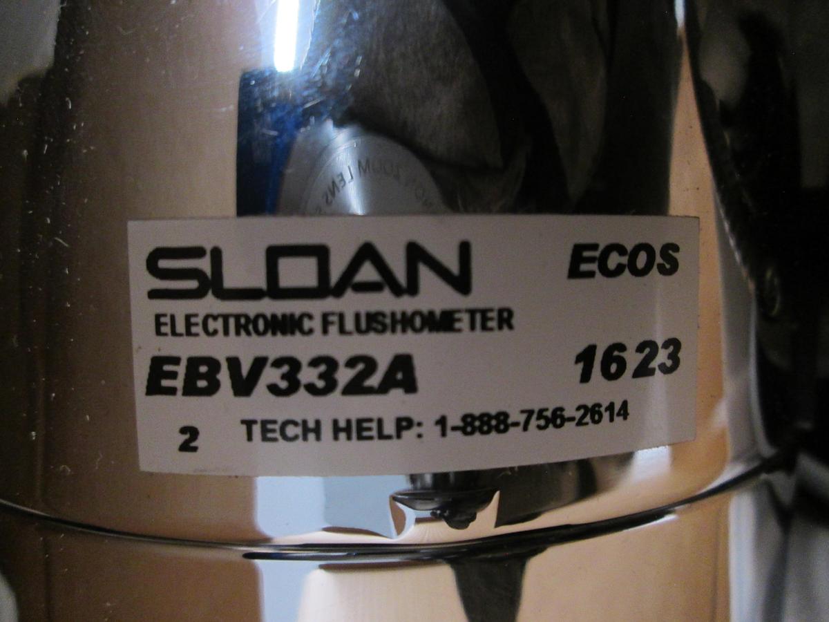 Sloan 111-1.28 ECOS Flushometer 1.28 GPF Chrome HardWire Sensor NIB