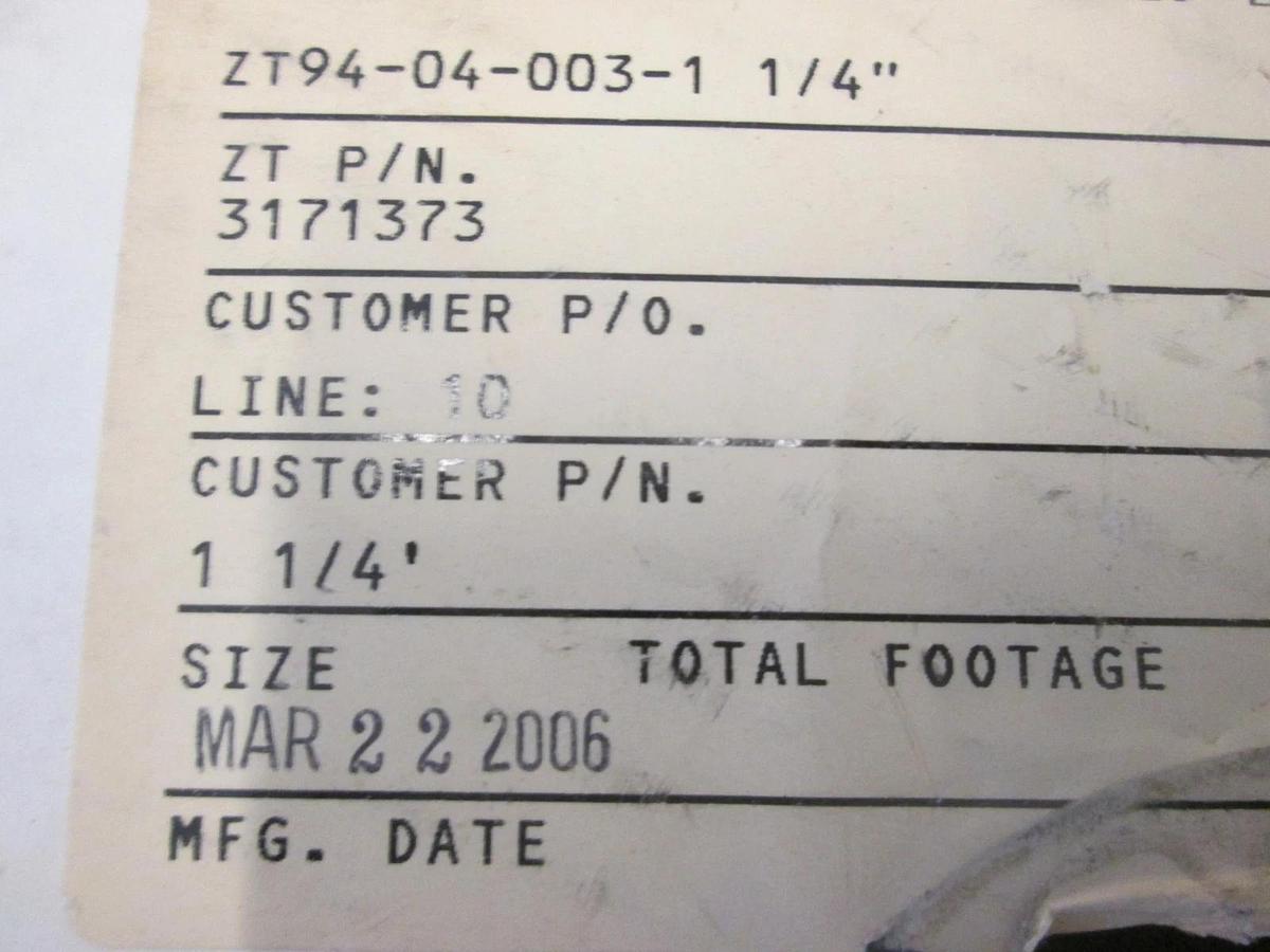 ZIPPER TUBING CO, ZT94-04-003-1.25, EMI Shield Wrap 1.25 dia, Aluminum w/poly co
