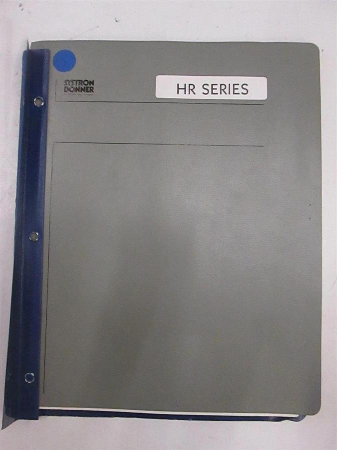 Used Systron Donner HR Series Power Supplies Operating and Service Manual, Used