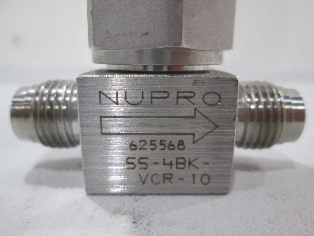 Used Nupro, SS-4BK-VCR-1O, Pneumatic Valve, Used