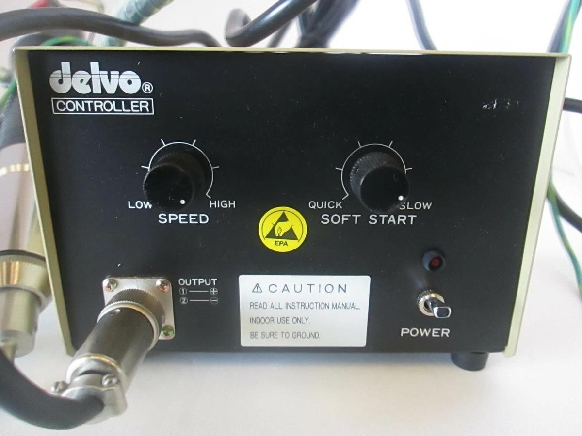 Used Delvo, DLC1213-HE Power Supply w/ DLV7329-BME Electric Screwdriver, Used