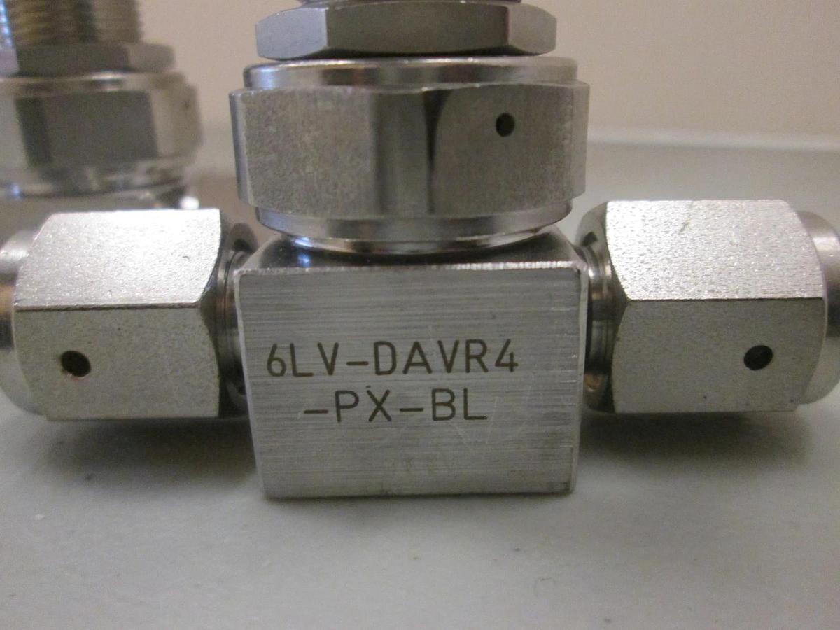 Used Nupro 6LV-DAVR4-PX Manual Valve, 1/4" MVCR/MVCR, Used, Lot of 2