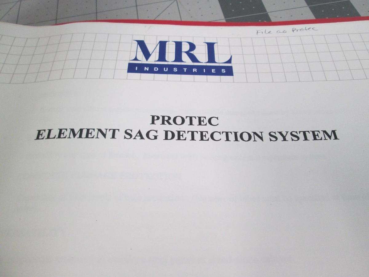 Used MRL, Protec, Element SAG Detection System, 999-906410TT, Used