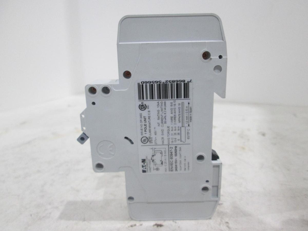 Used Eaton, WMZT1D02T, Circuit Breaker, 2A, Single Pole, Used