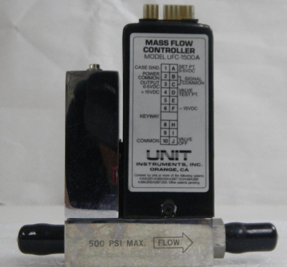 Used Unit UFC-1500A, Mass Flow Controller, Gas- SIH2CL2, Range- 75 SCCM, 1/4" M I/O