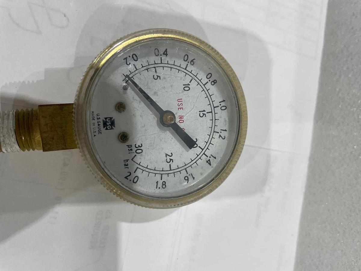Used USG, Pressure Gauge 0-30PSI, Used