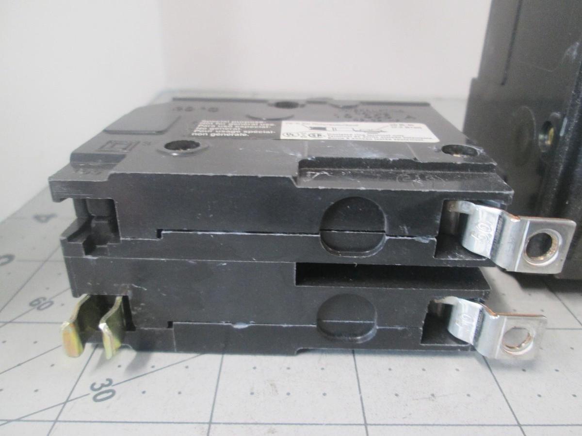 Used Square D, QO215, 2 Pole, Circuit Breaker, 10KA, 120/240V, QO Series, New, Lotof2