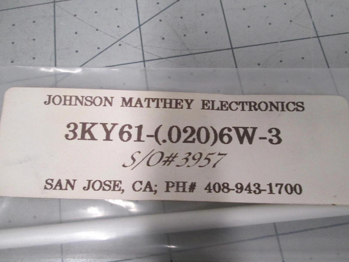 Johnson Matthey, 3KY61-(.020)6W-3, Thermocouple Tri-JCT Spike Type K, New