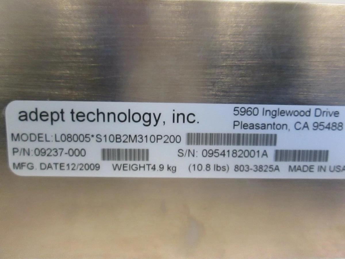 Used Adept Technology, Linear Motion Servo Actuator, L08005-S10B2M310P200, Used