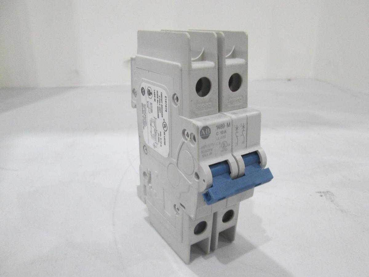 Used Allen-Bradley, 1489-M2C100, Miniature Circuit Breaker, 2 Pole, New