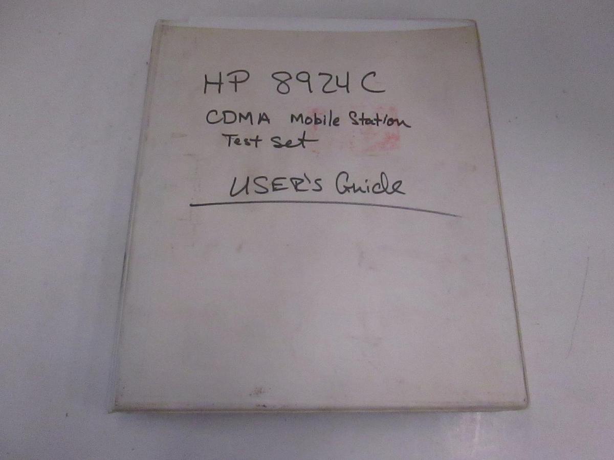 Used HP 8924C CDMA Mobile Station Test Set User's Guide, Used