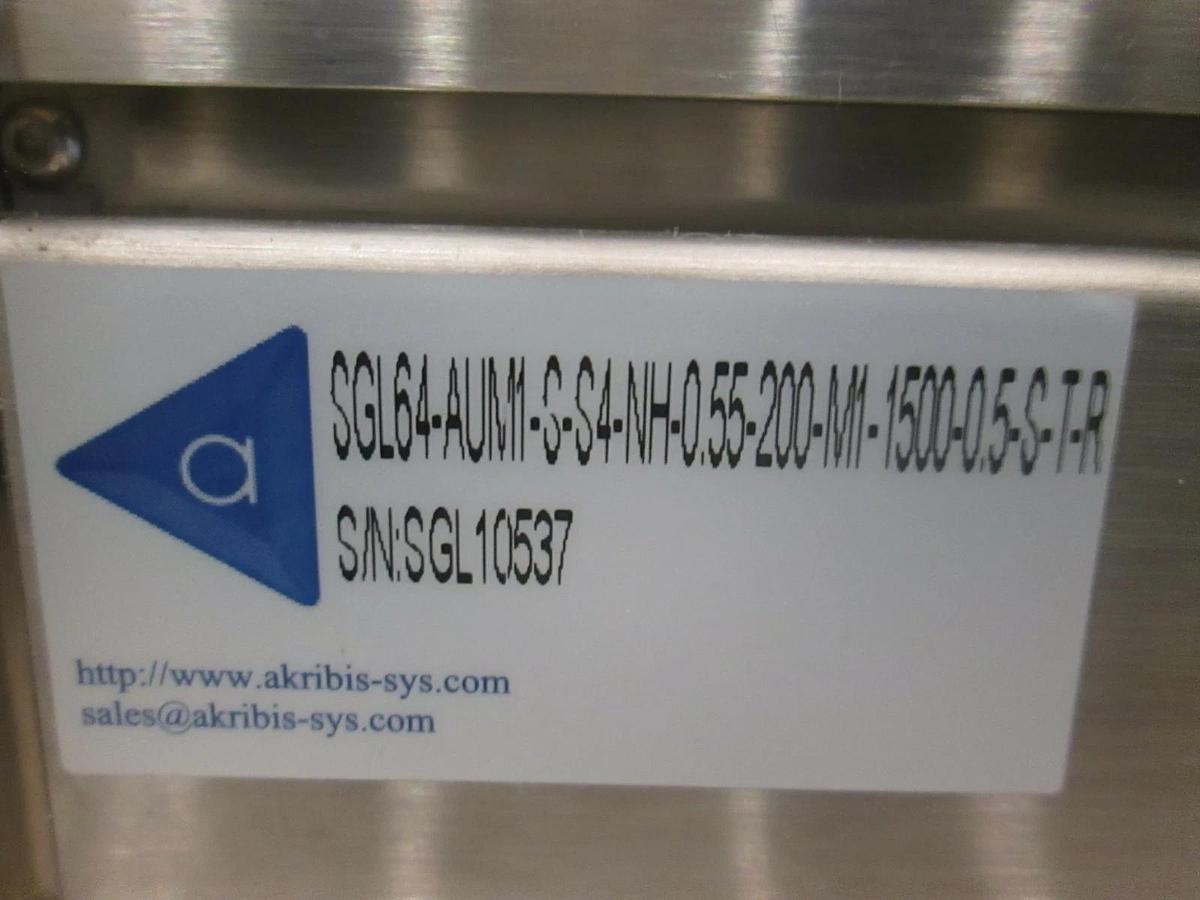 Used Akribis Systems, SGL64-AUM1-S-S4-NH-.55-200-M1, Brushless Linear Motor Assy, Use