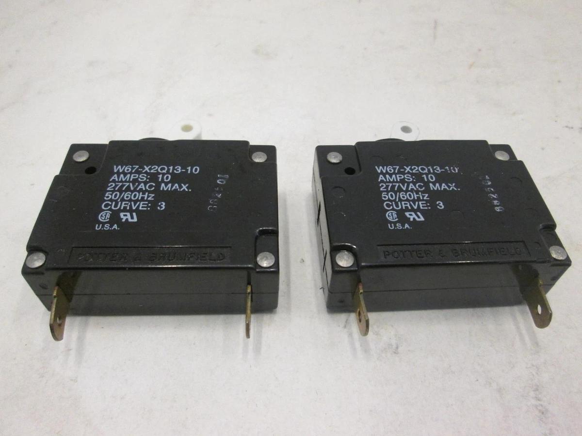Used Potter & Brumfield, W67-X2Q13-10, Circuit Breaker Switch, Used, Lot of 2