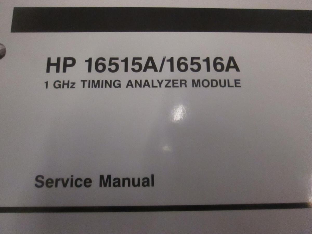 Used HP 16515A/ 16516A 1GHz Timing Analyzer Module Service Manual, Used