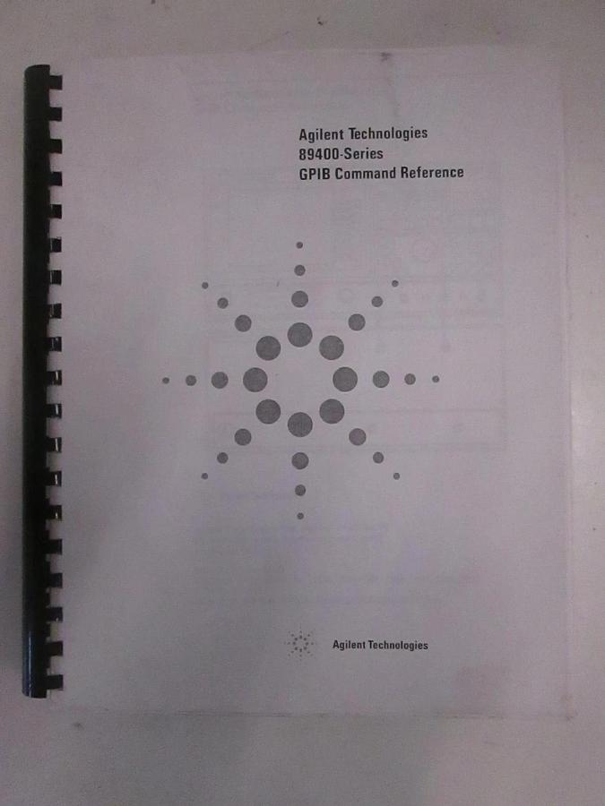 Used Agilent 89400 Series GPIB Command Reference, Used