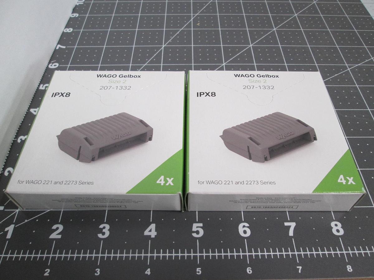 WAGO, 207-1332, Gelbox Size 2 IPX8 for 221-2273 Lot of 2 New