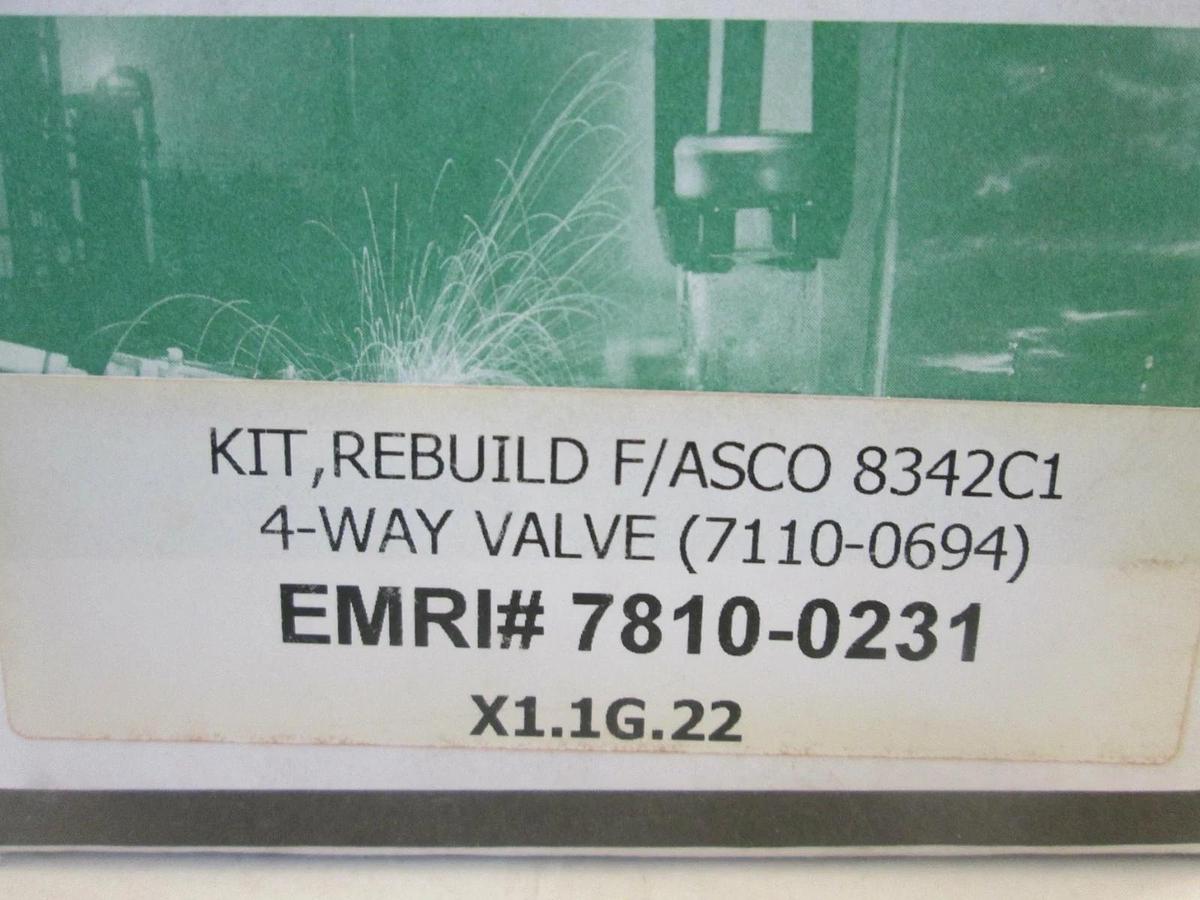 Asco Red Hat, Solenoid 4 Way Valve Rebuild Kit, 7810-0231, New