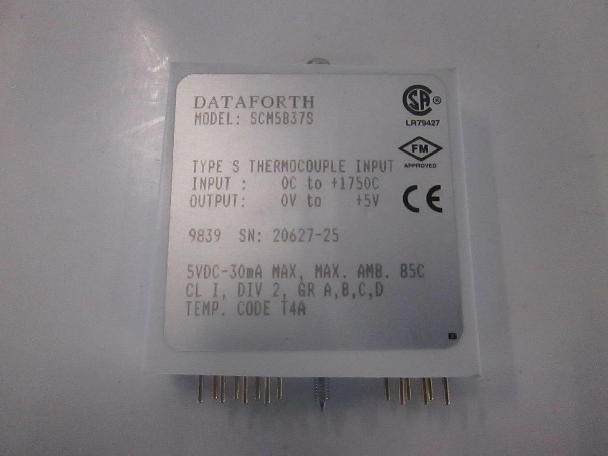 Used Data Forth, Type S Isolated Thermocouple Input, SCM5B37, Used