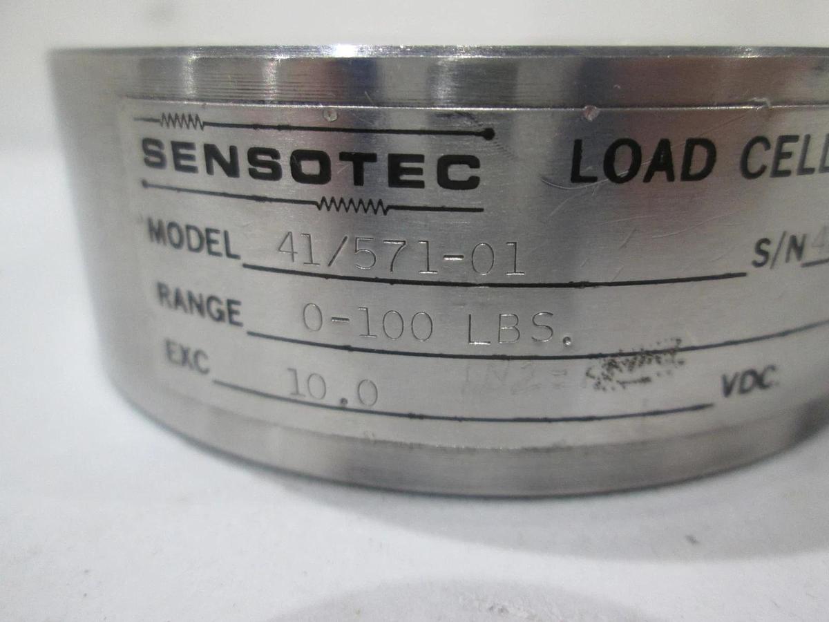 Used Sensotec, 41/571-01, Load Cell, 0-100lbs, 10.0EXC, Used
