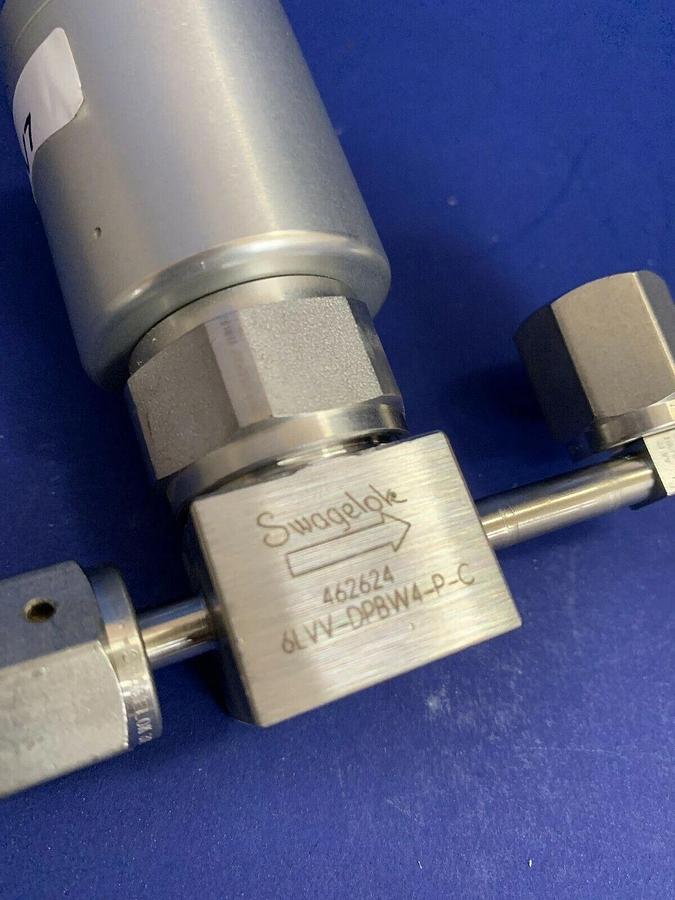 Used SWAGELOK 6LVV-DPBW4-P-C Diaphragm Valve Assy, Normally Closed, 1/4" FVCR, Used