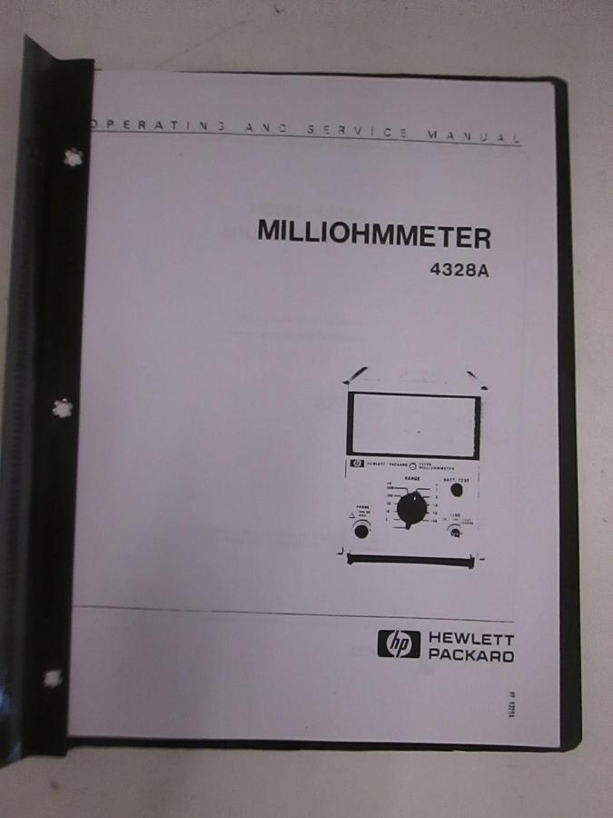 Used HP 4328A Milliohmmeter, Operating and Service Manual, Used
