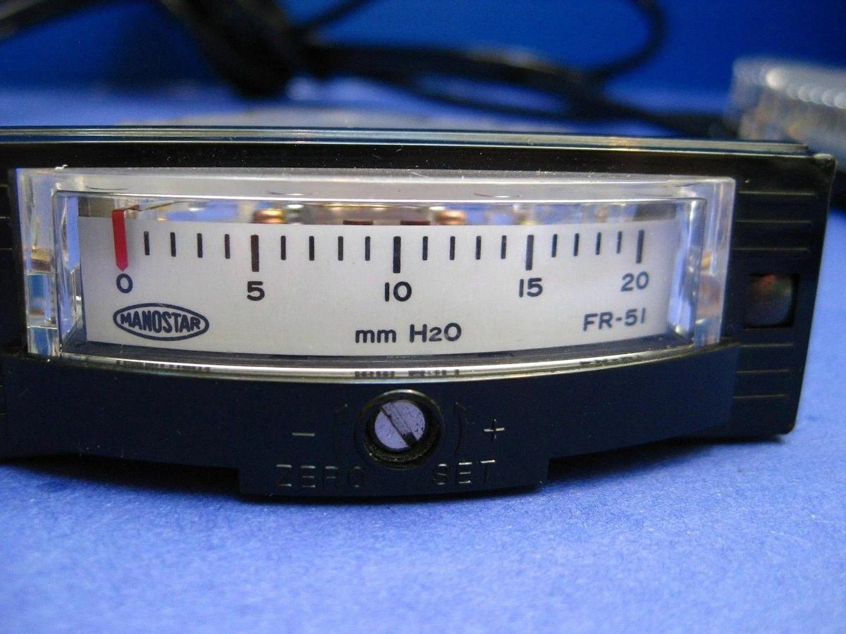 Used Manostar Gauge FR51, 0-20 mmH2O, Lot of 2, Used