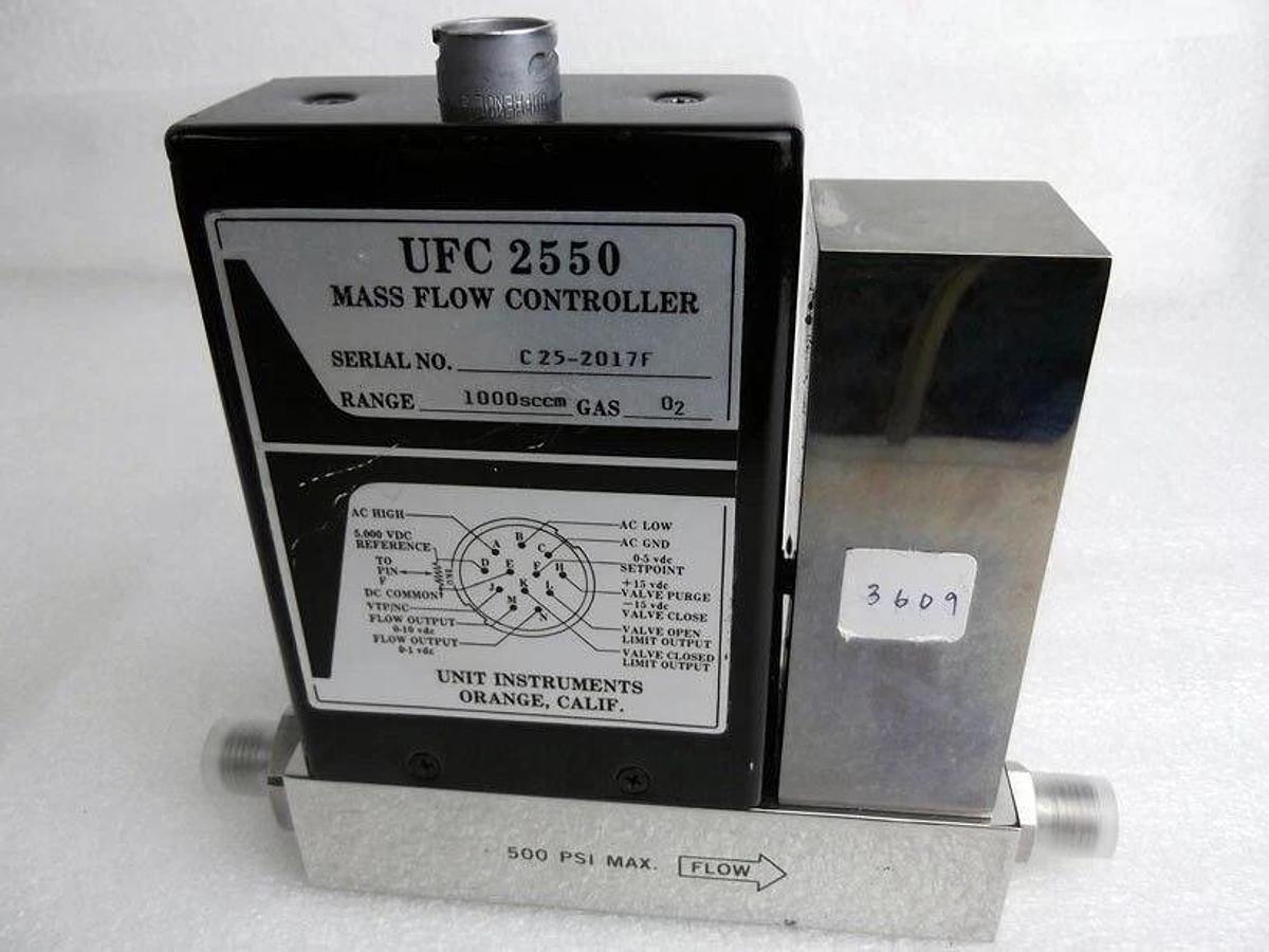Used Unit UFC-2550, MFC, Mass Flow Controller, O2, 1000 SCCM, Used