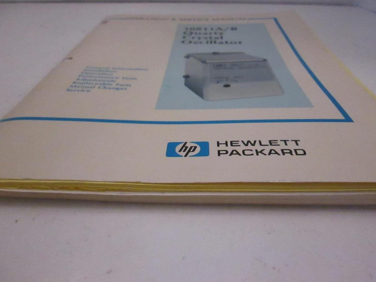 Used HP 110811A/B Quartz Crystal Oscillator Operating and Service Manual, Used