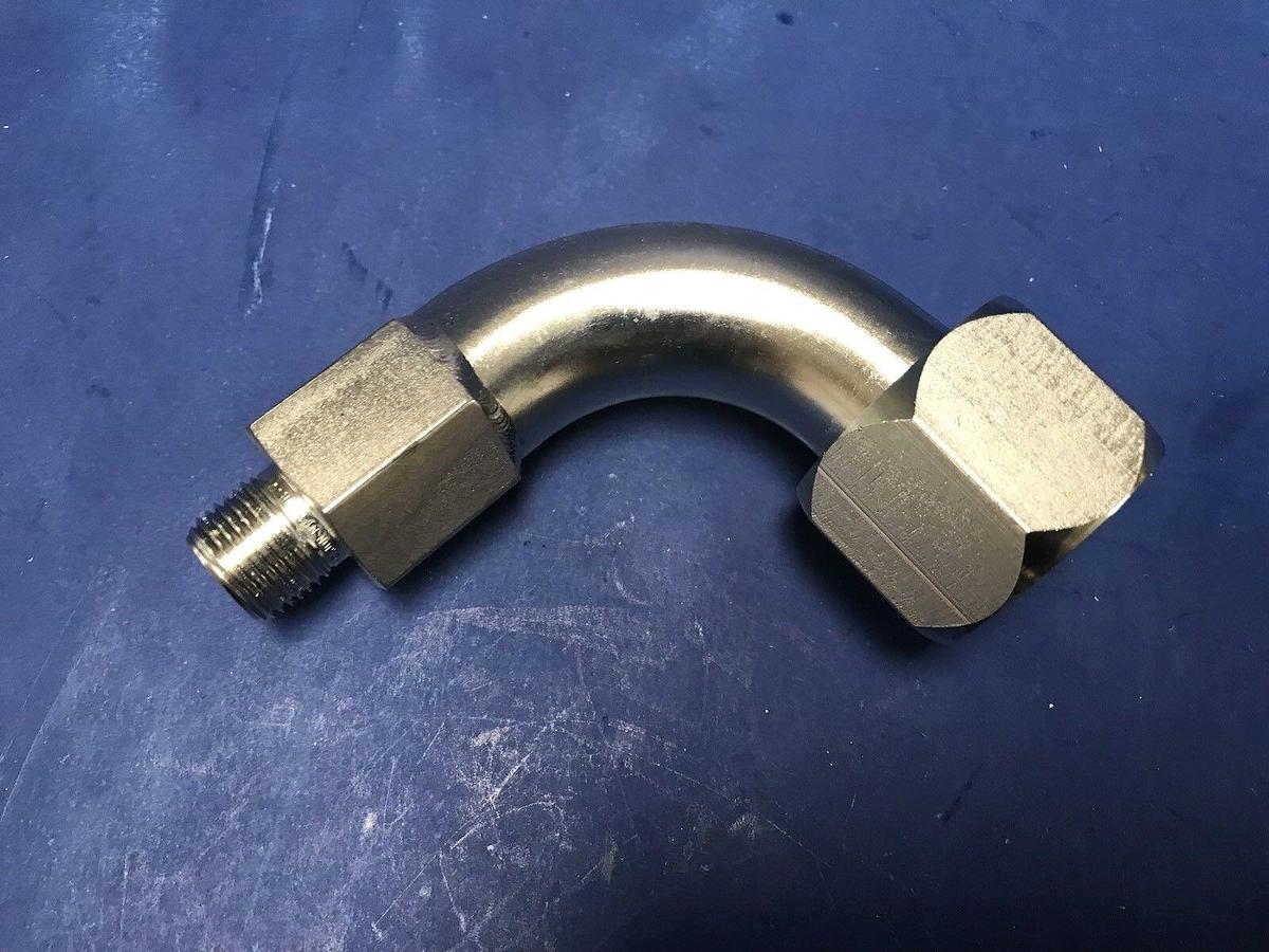 Used Swagelok 1" Elbow Tube Assy, flair fitting  x 1/2 straight fitting Adapter
