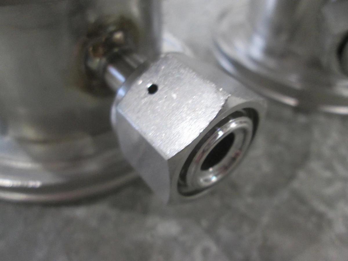 Used 3" Stainless Steel Adapter w/ Two 1/2" FVCR Fittings, Used, Lot of 2