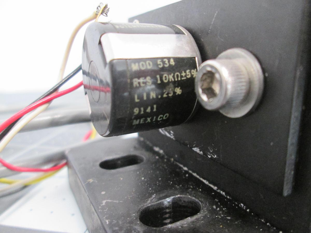 Used Spectrol Precision Potentiometer, MOD 534, 10-turn Wirewound Gear Assembly