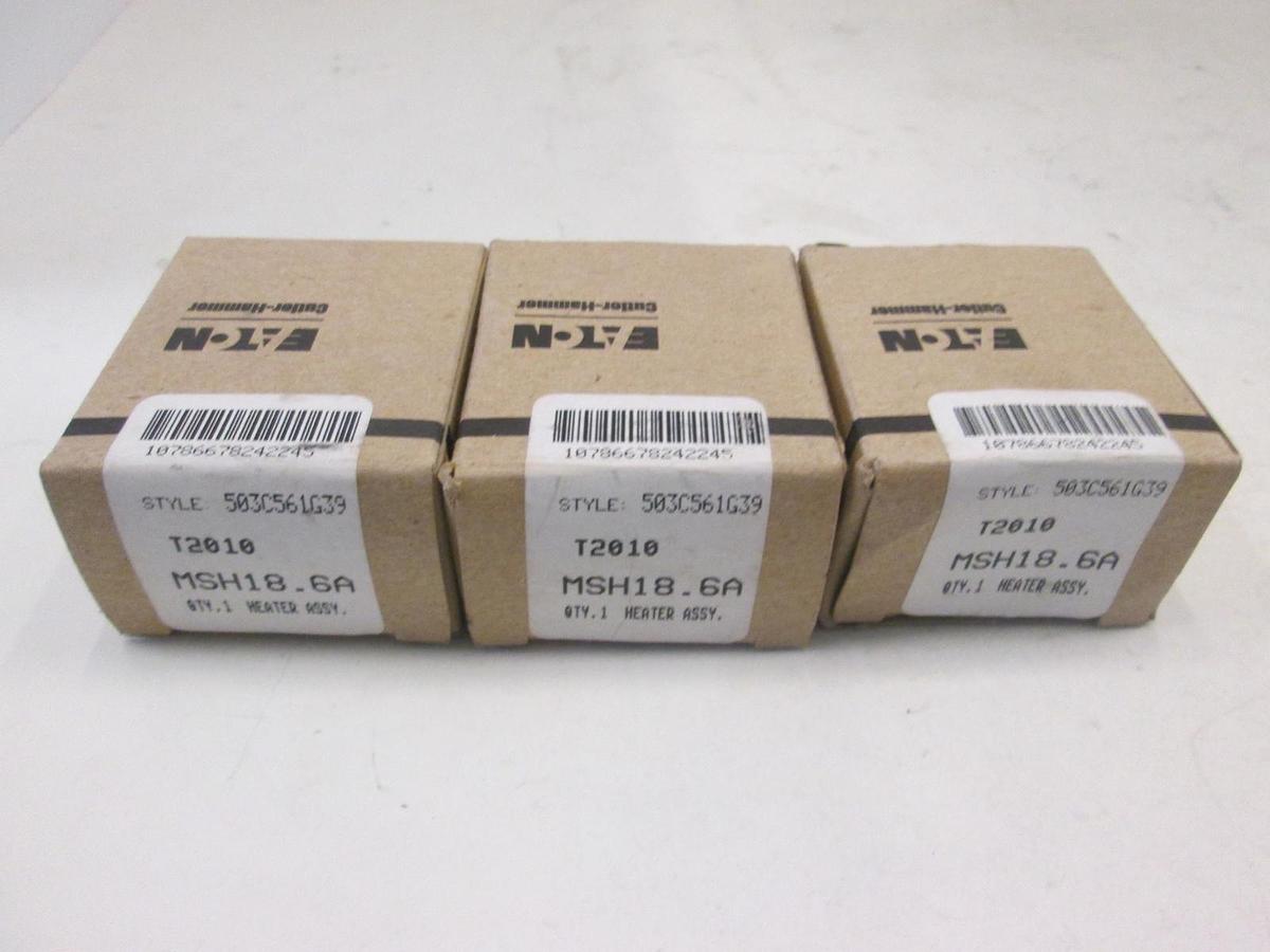 Eaton, MSH18.6A, Motor starter Starter Heater Assy, New, Lot of 3 cutler hammer